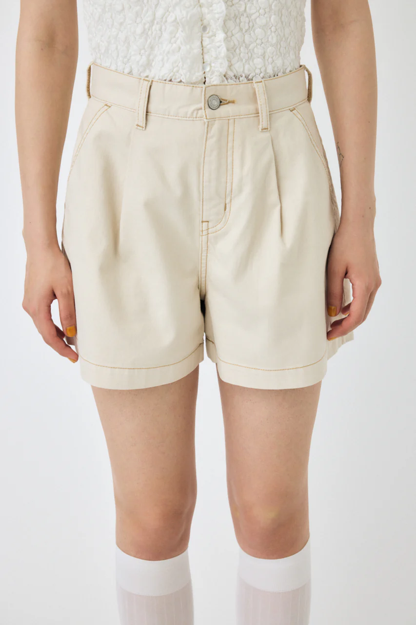 DENIM TUCK SHORTS - Image 2