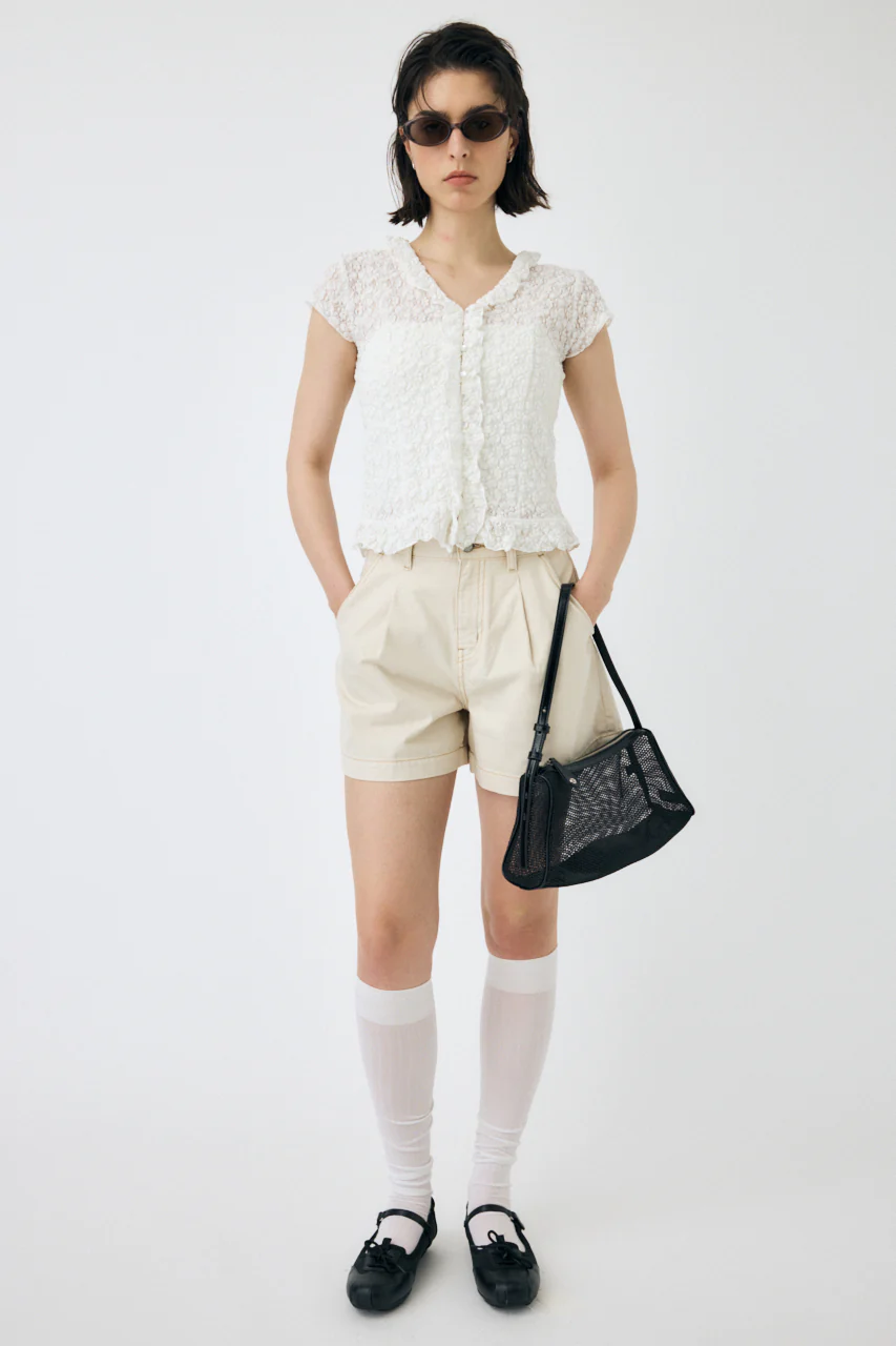 DENIM TUCK SHORTS - Image 5