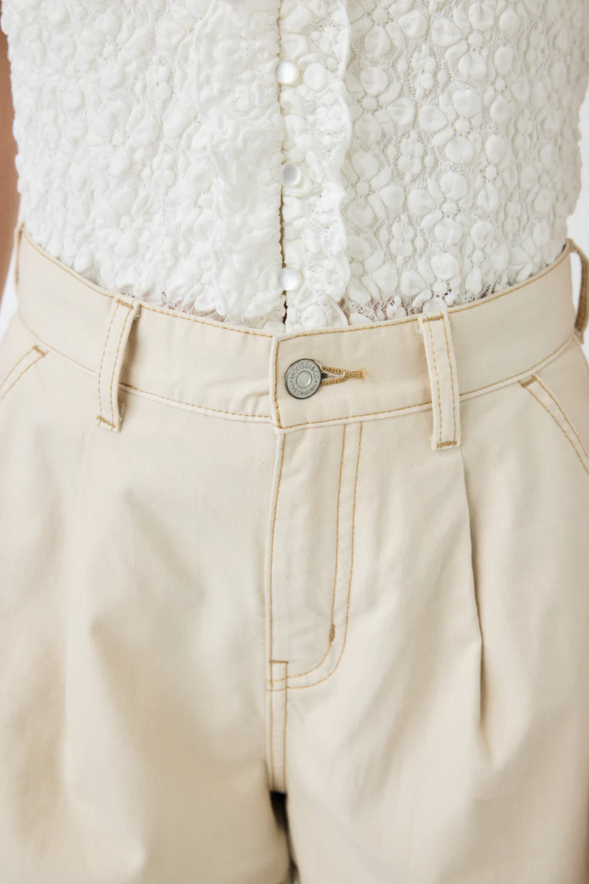 DENIM TUCK SHORTS - Image 6