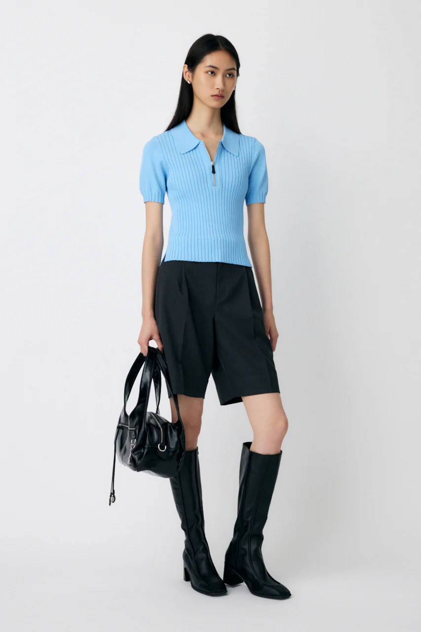 HALF ZIP CLASSIC POLO TOP - Image 4