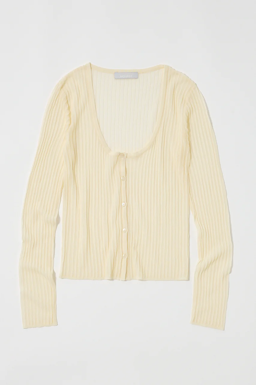 SHEER RIB CARDIGAN