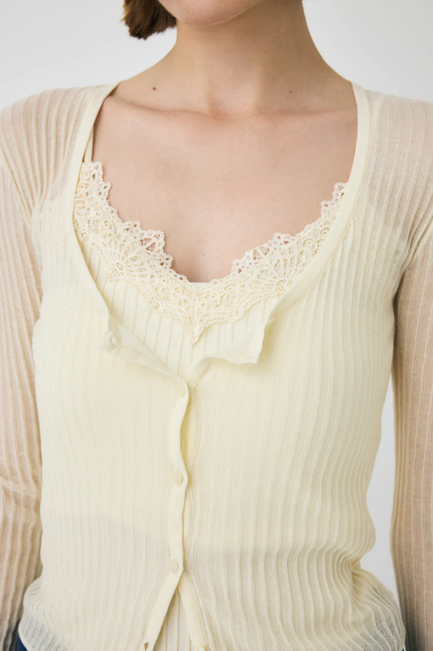 SHEER RIB CARDIGAN - Image 6