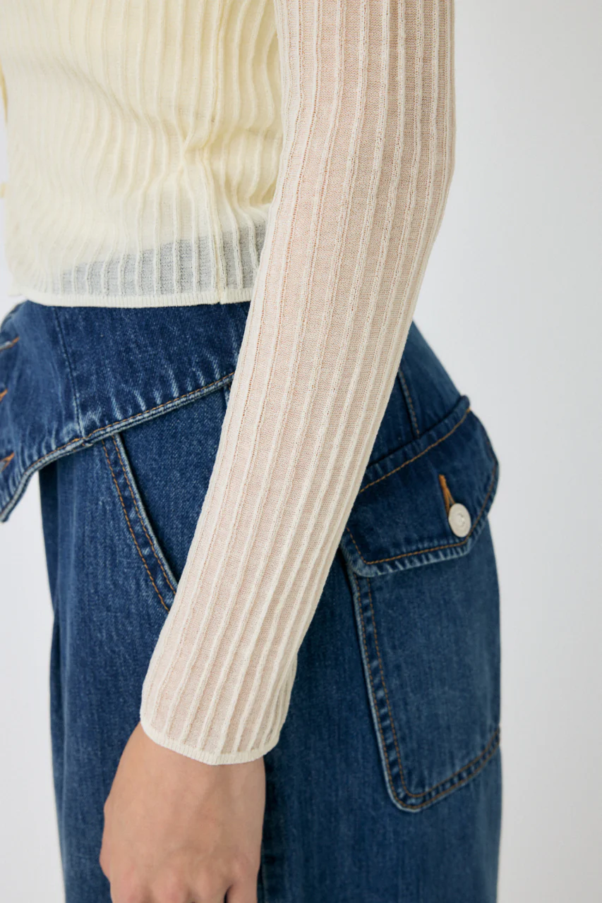 SHEER RIB CARDIGAN - Image 8