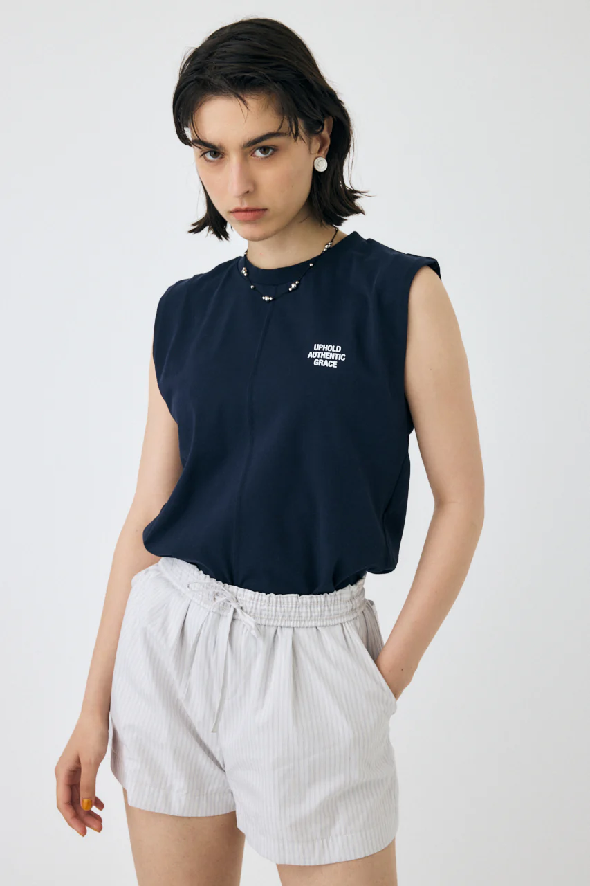 TINY LETTER SLEEVELESS TOP - Image 4