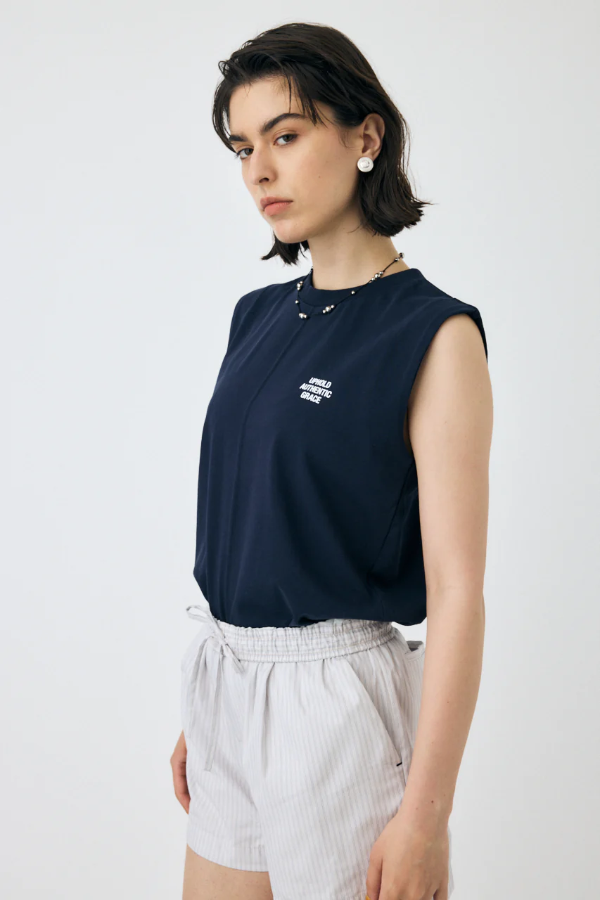 TINY LETTER SLEEVELESS TOP - Image 5