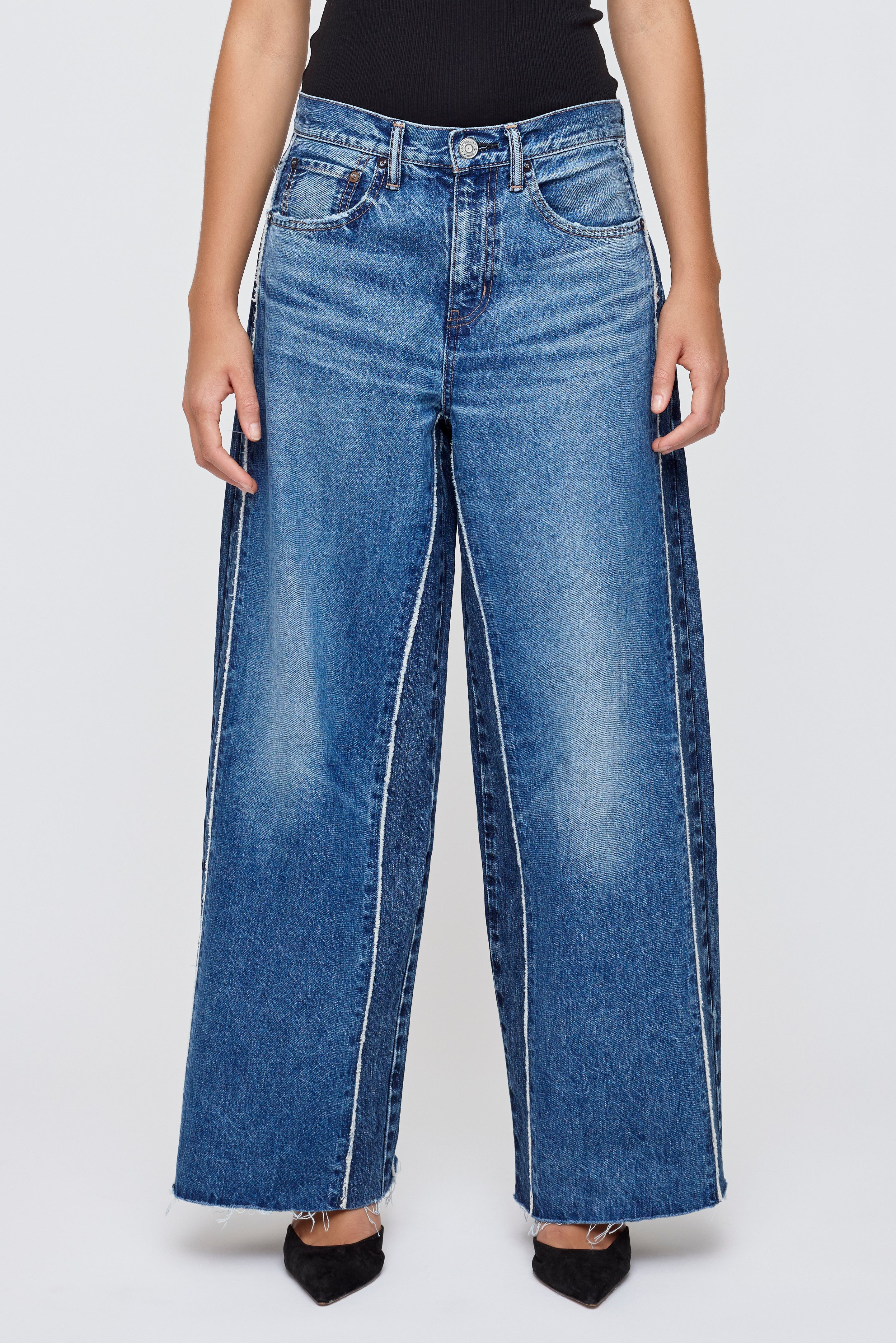 TAHITI TWO-TONE WIDE PANTS