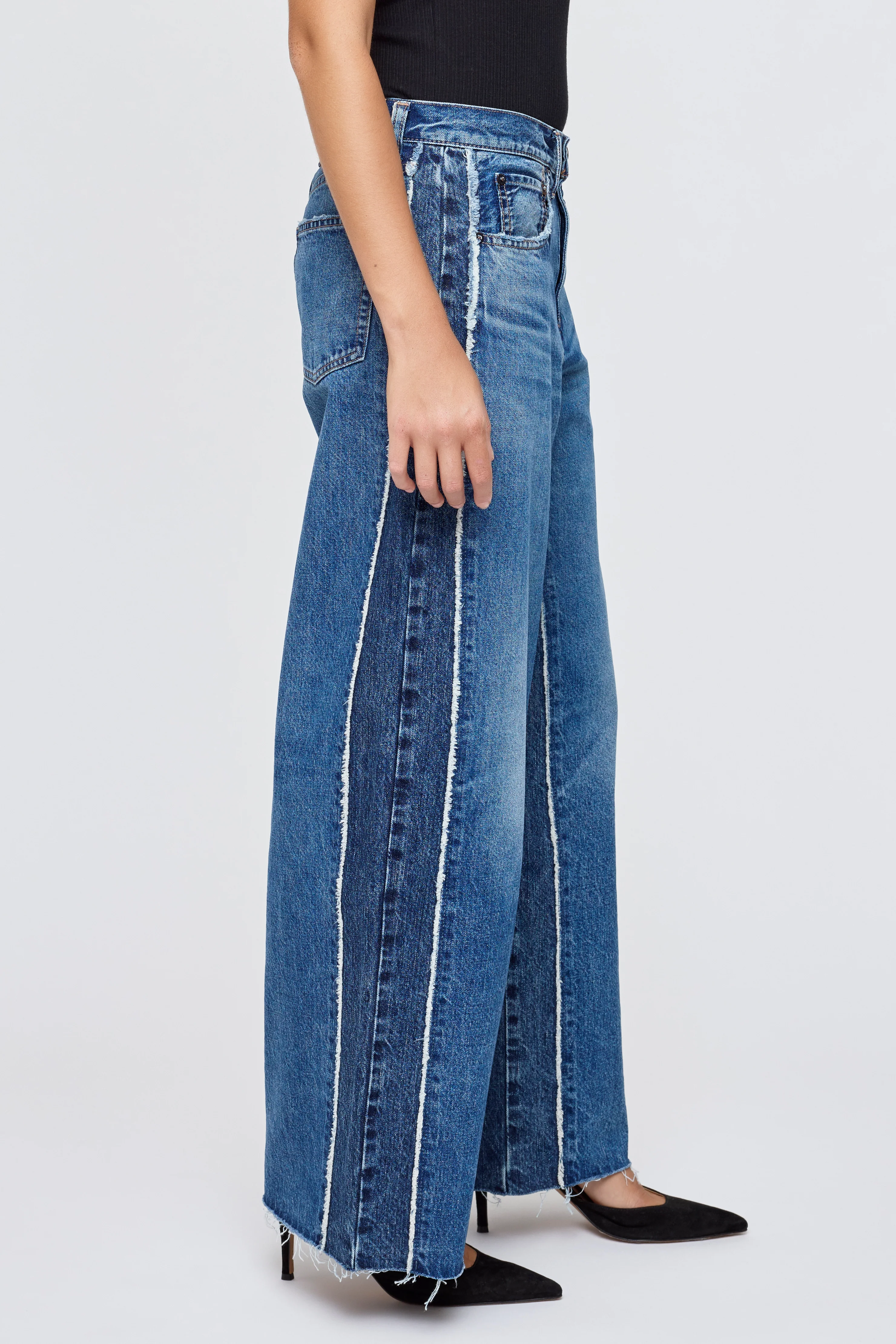 TAHITI TWO-TONE WIDE PANTS - Image 3