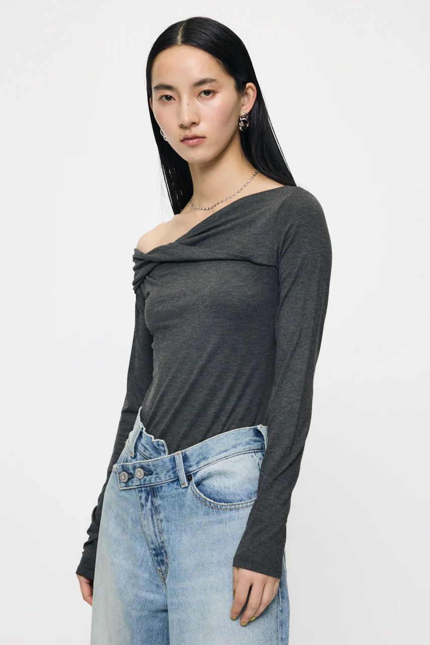 ASYMMETRY TWIST NECK TOP - Image 4