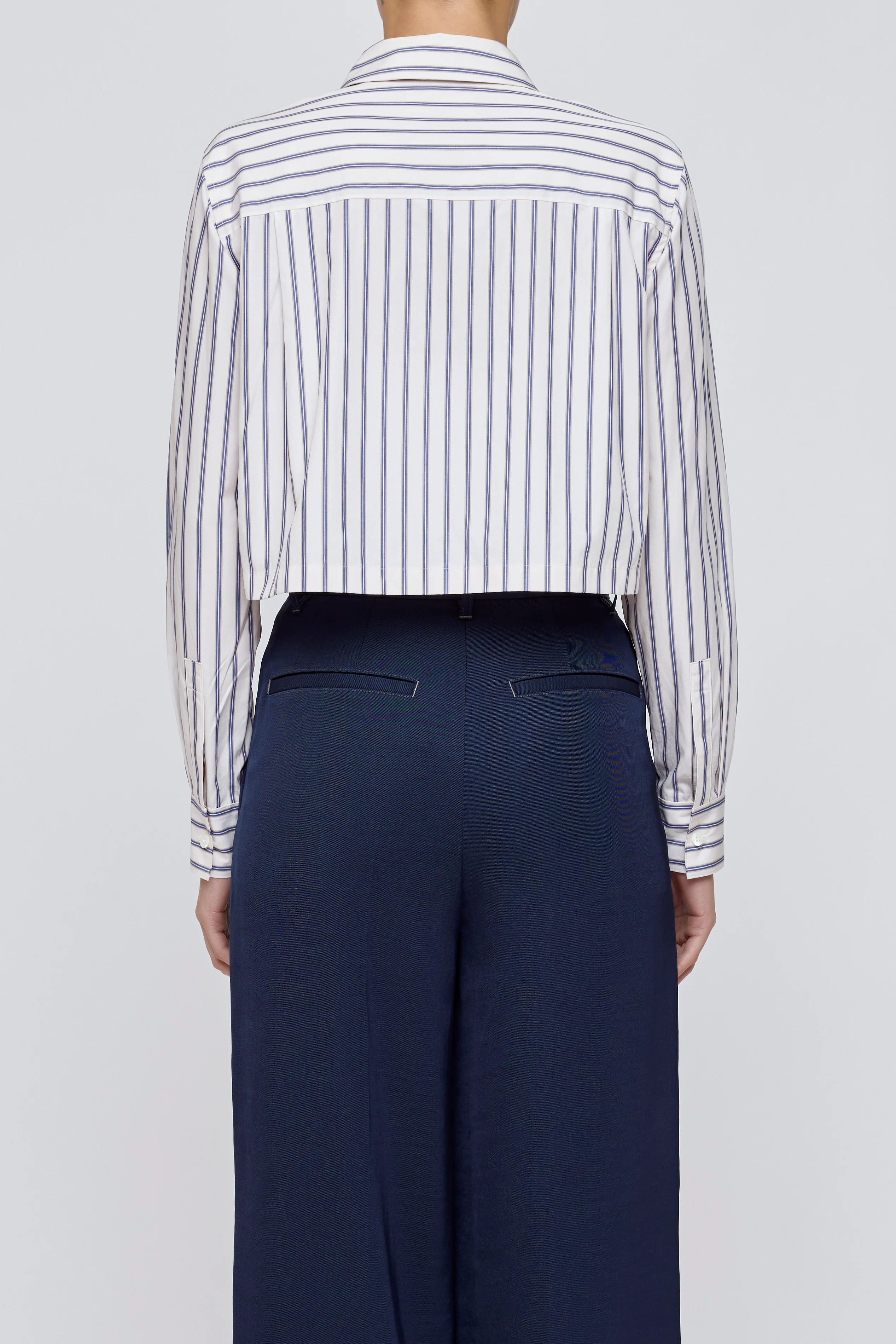 MV BASIC STRIPED CROPPED SHIRT - Image 3