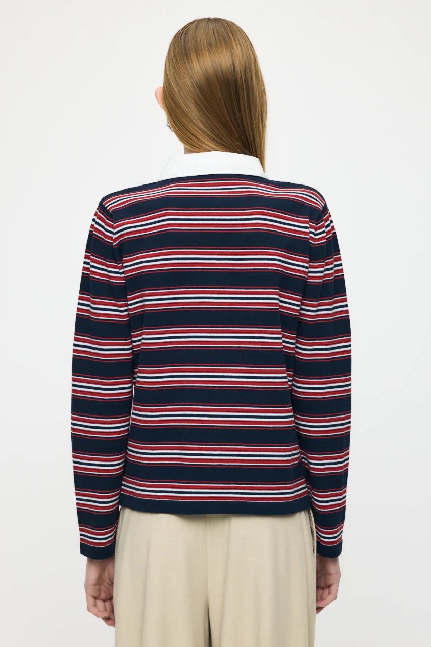 BORDER POLO KNIT TEE - Image 3