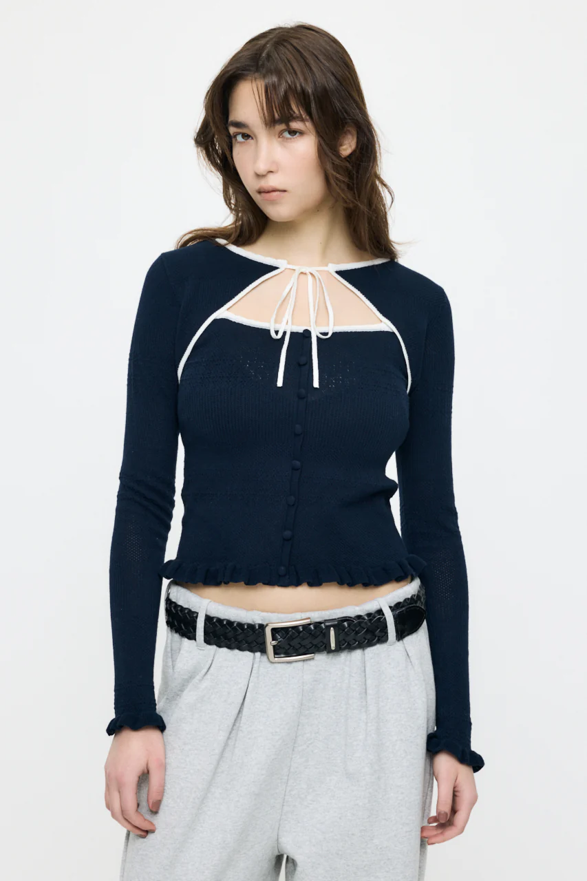 BOW DESIGN LAYERED KNIT - Image 2