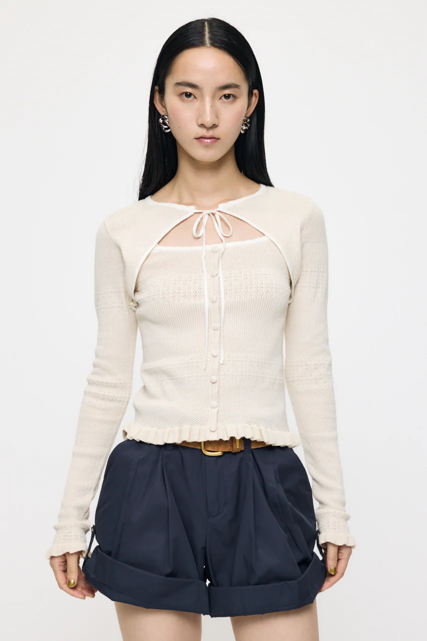 BOW DESIGN LAYERED KNIT - Image 2