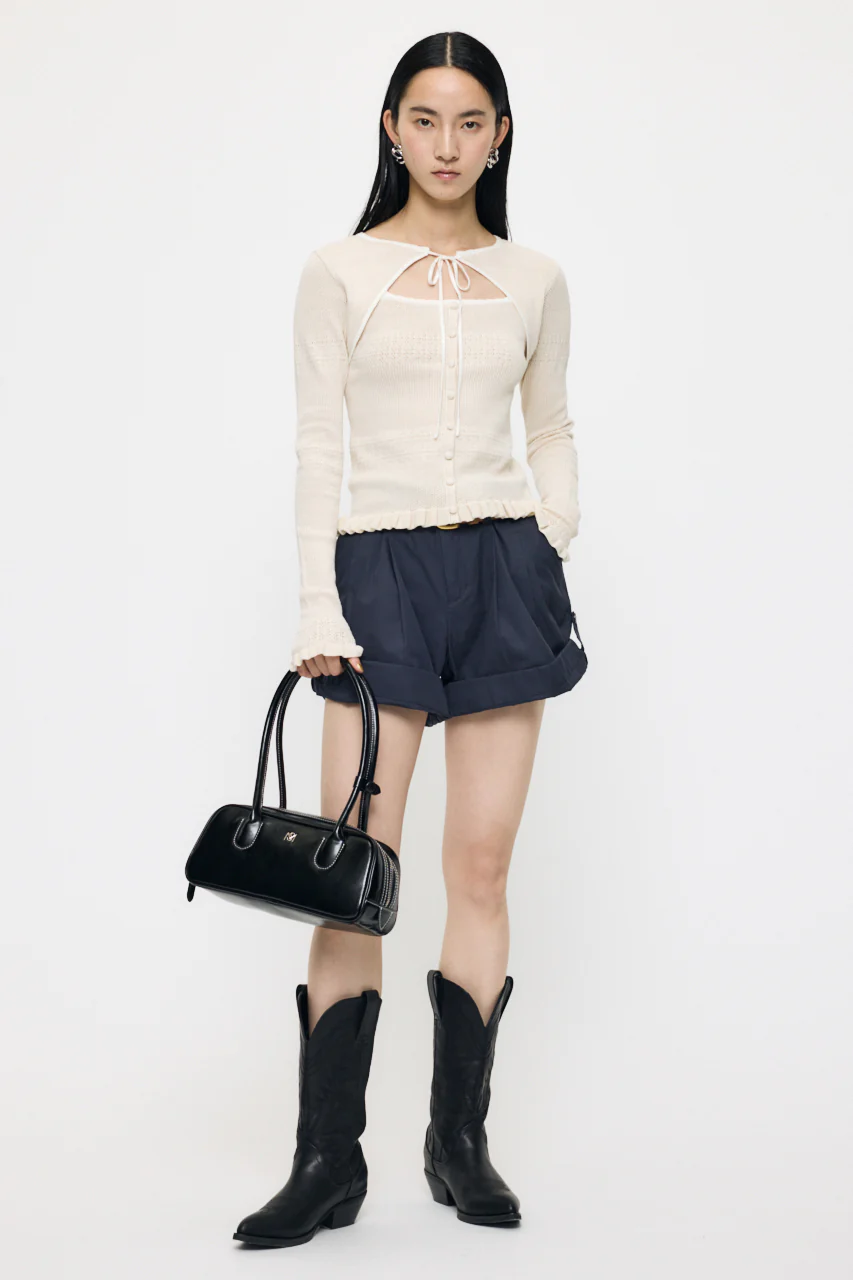 BOW DESIGN LAYERED KNIT - Image 3