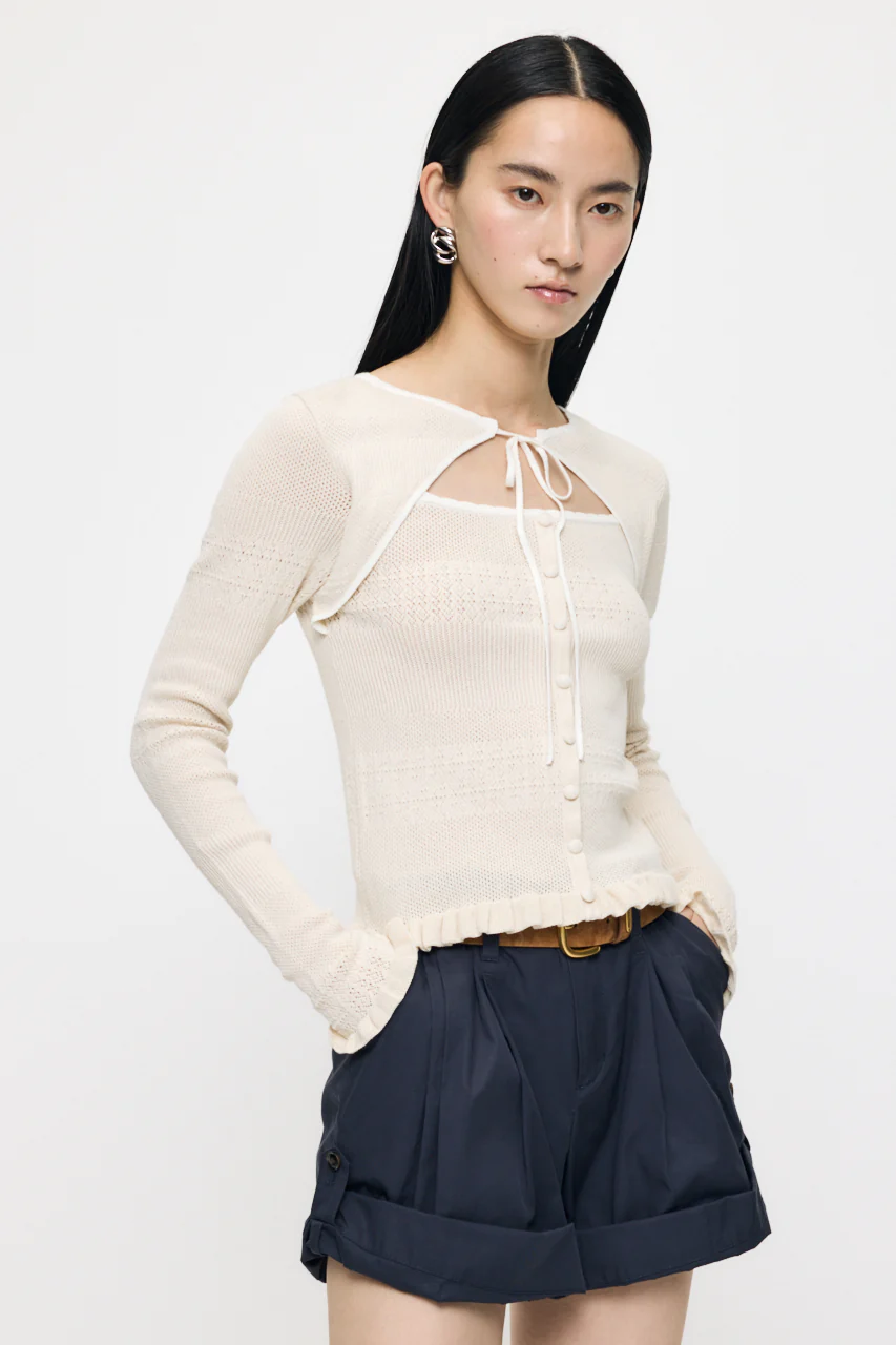 BOW DESIGN LAYERED KNIT - Image 4