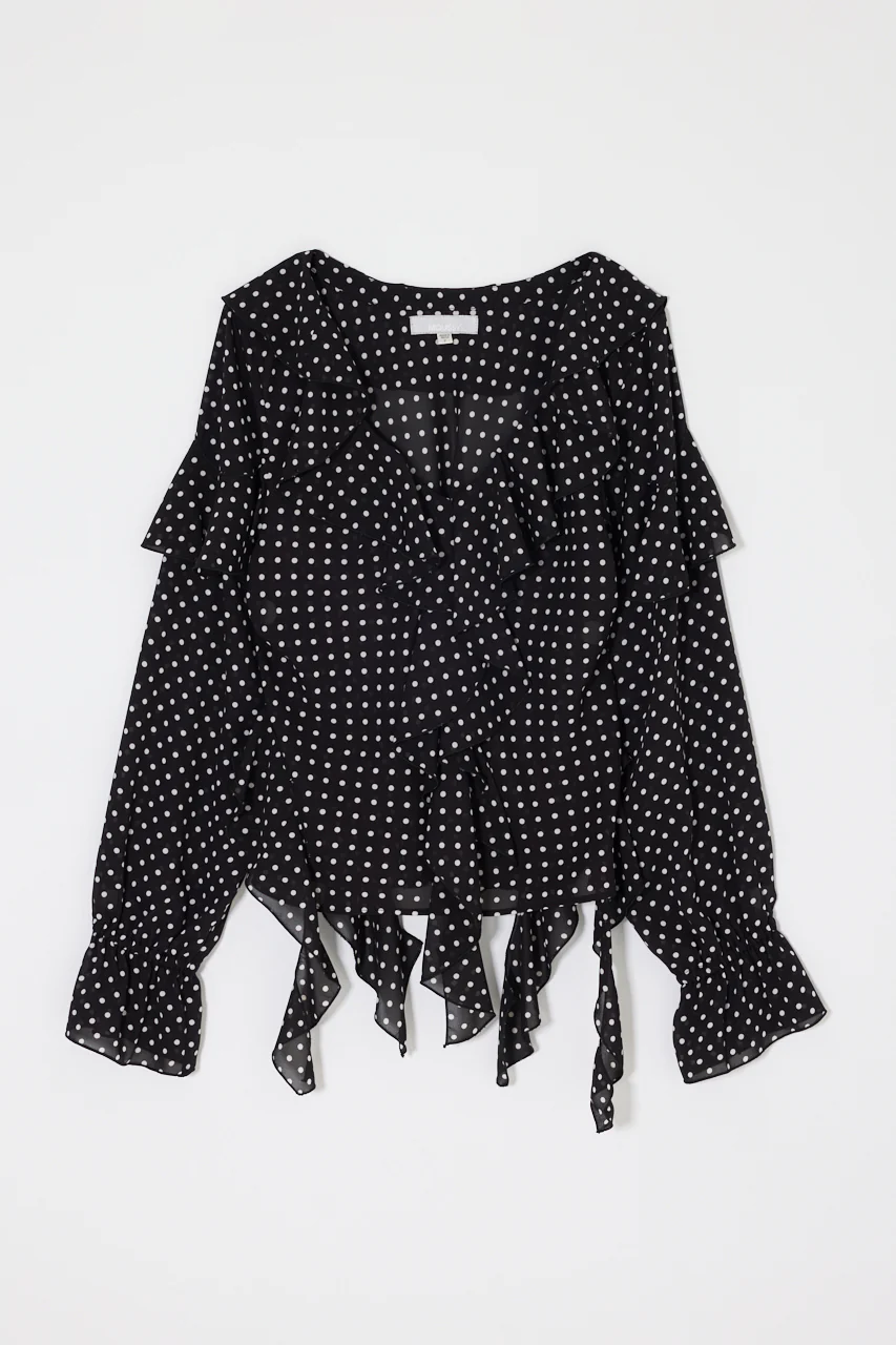 CHIFFON RUFFLE BLOUSE