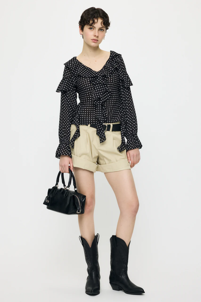 CHIFFON RUFFLE BLOUSE - Image 3