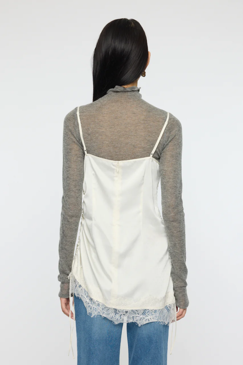 DOT SATIN CAMI DRESS - Image 3