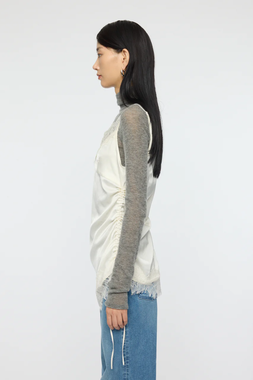 DOT SATIN CAMI DRESS - Image 4