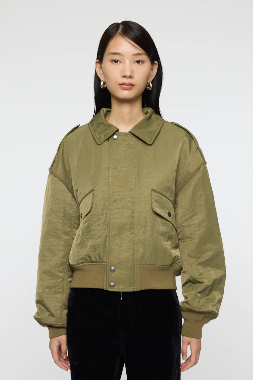 F/FUR COLLAR CROP BLOUSON - Image 15