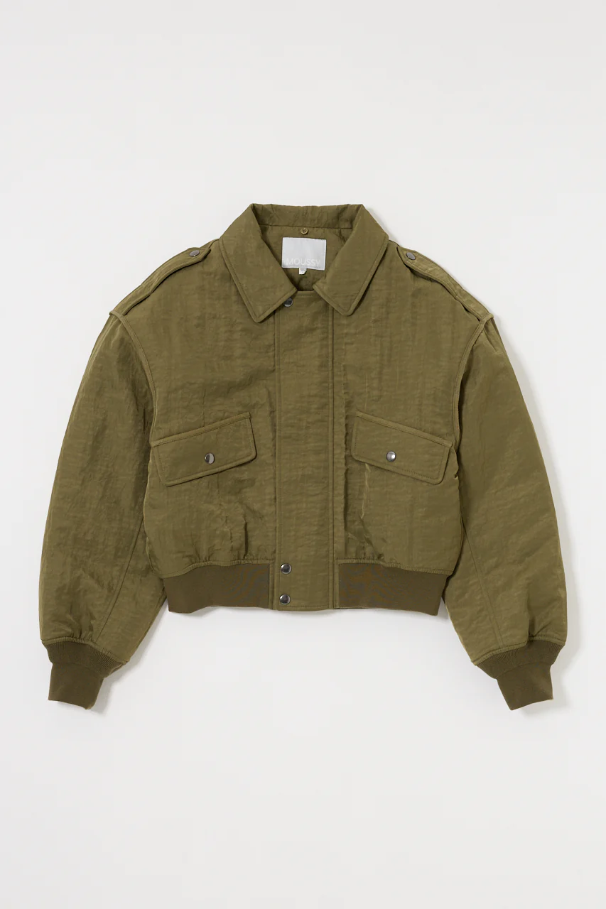 F/FUR COLLAR CROP BLOUSON - Image 4
