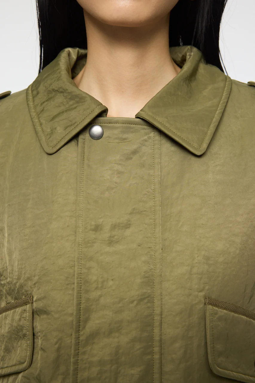 F/FUR COLLAR CROP BLOUSON - Image 8