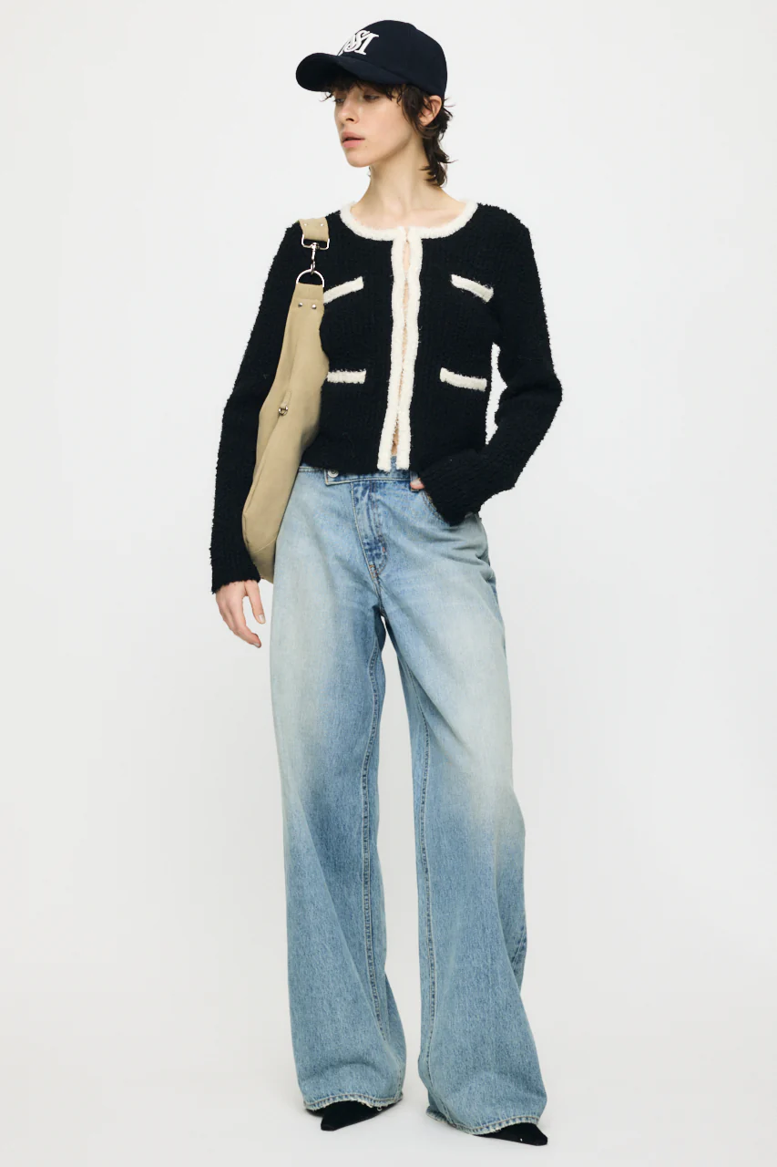 FANCY YARN BI COLOR CARDIGAN - Image 5
