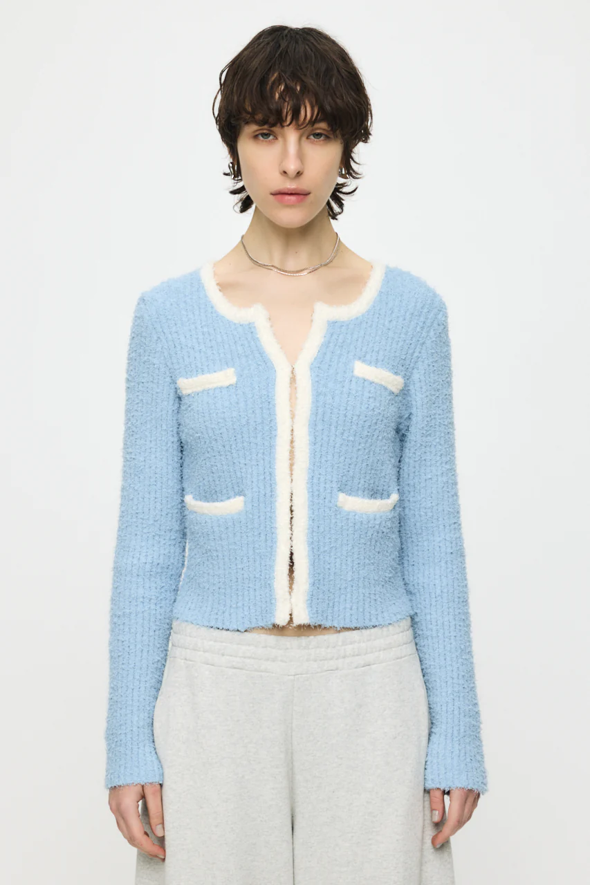 FANCY YARN BI COLOR CARDIGAN - Image 2
