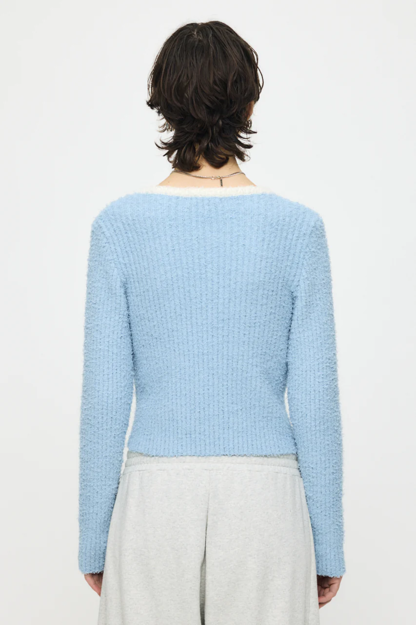 FANCY YARN BI COLOR CARDIGAN - Image 3