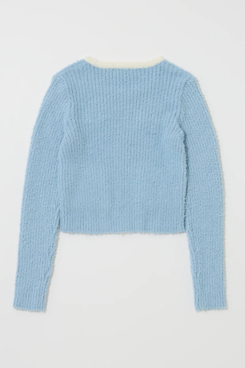 FANCY YARN BI COLOR CARDIGAN - Image 4