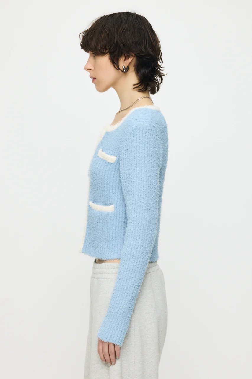 FANCY YARN BI COLOR CARDIGAN - Image 5