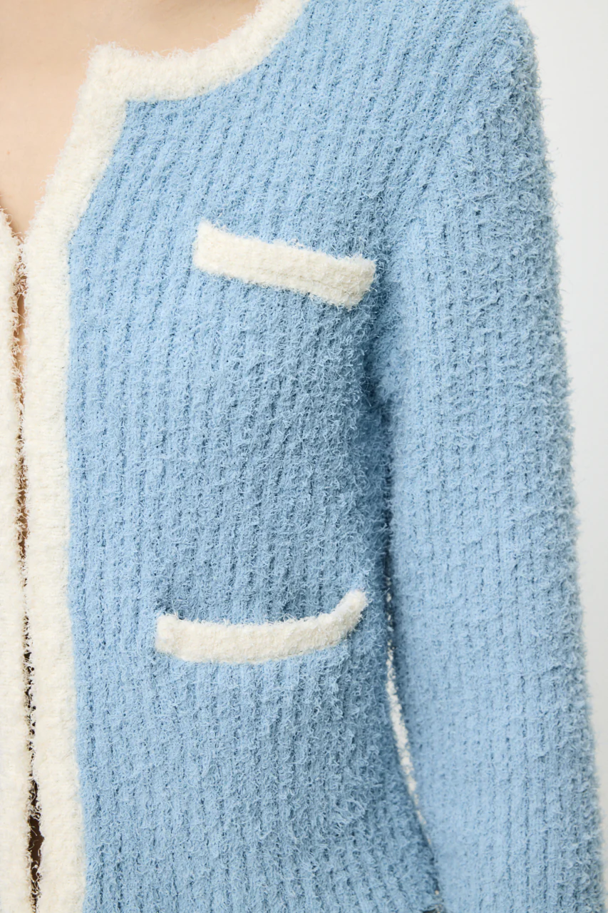 FANCY YARN BI COLOR CARDIGAN - Image 8