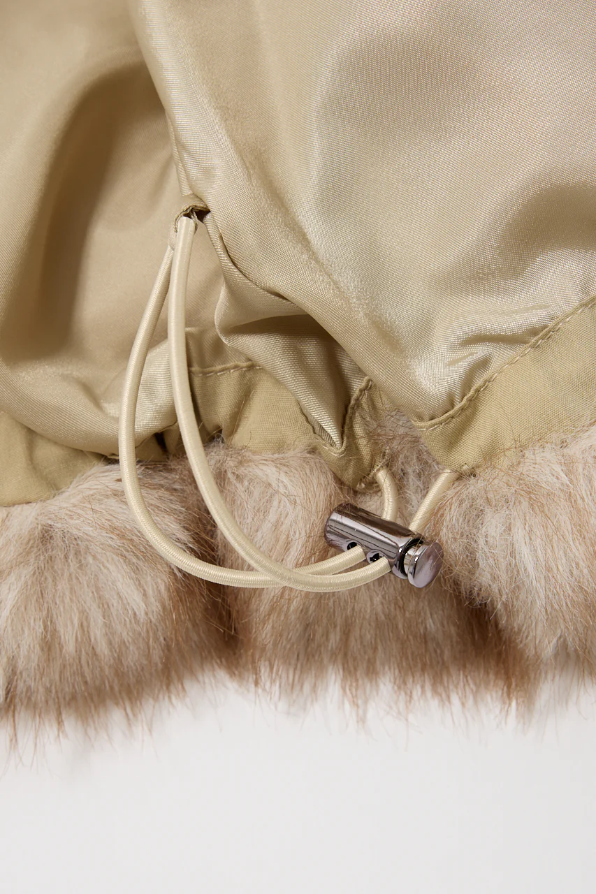 FAUX FUR STAND COLLAR JACKET - Image 7
