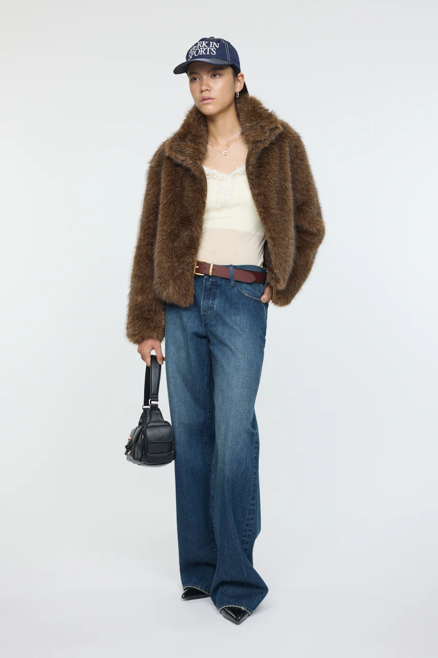 FAUX FUR STAND COLLAR JACKET - Image 14