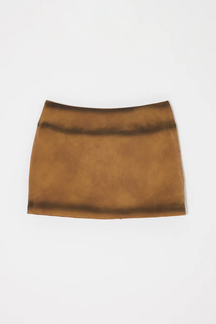 FAUX SUEDE MINI SKIRT