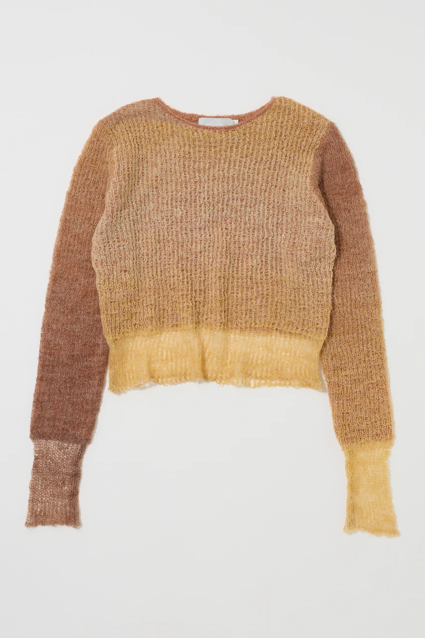 GRADATION CROPPED KNIT TOP