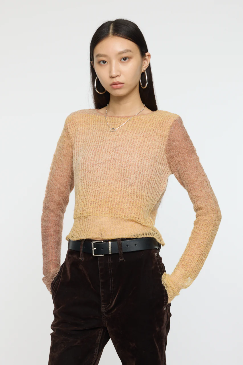 GRADATION CROPPED KNIT TOP - Image 2