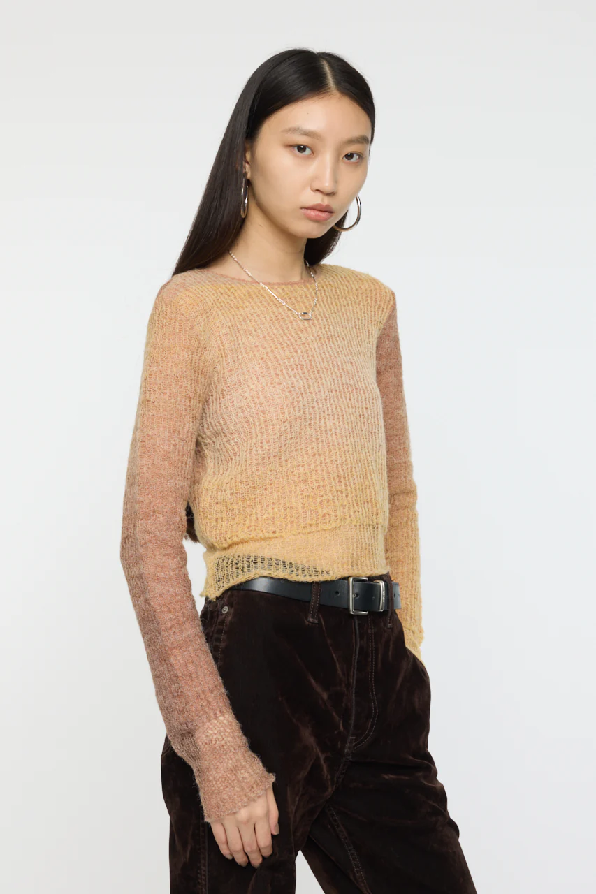 GRADATION CROPPED KNIT TOP - Image 6