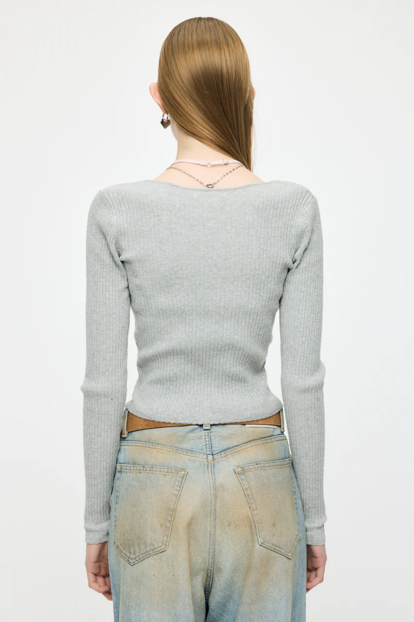 HALTER NECK DOUBLE KNIT TOP - Image 3