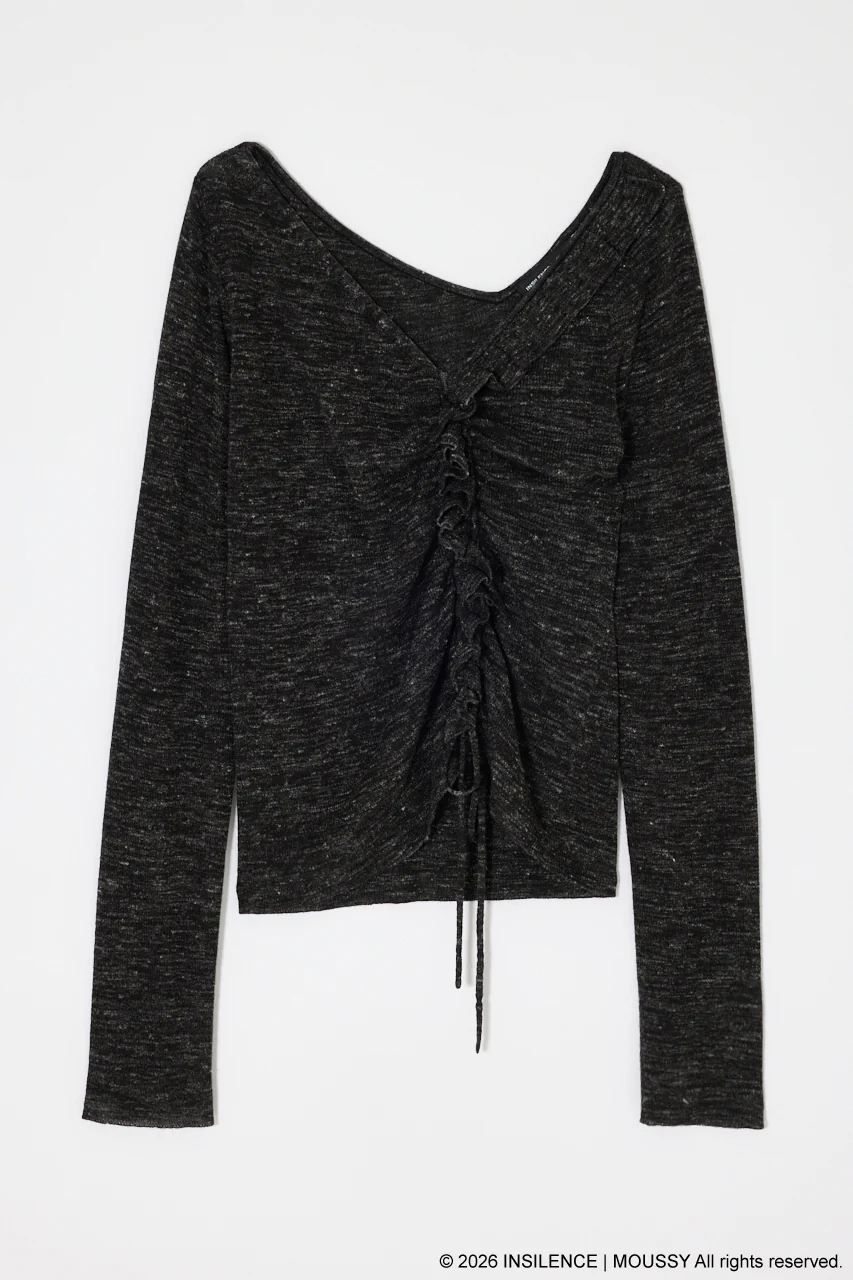 INSILENCE GATHER KNIT TOP