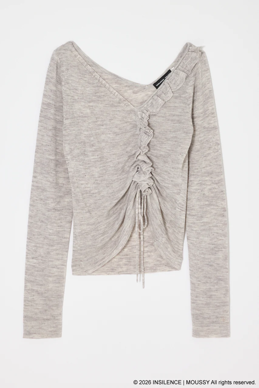 INSILENCE GATHER KNIT TOP