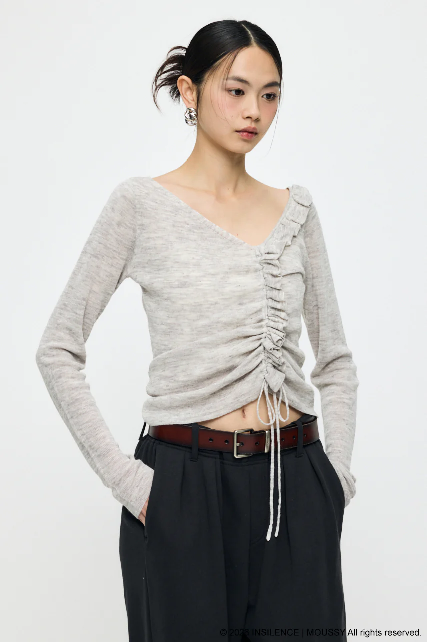 INSILENCE GATHER KNIT TOP - Image 4