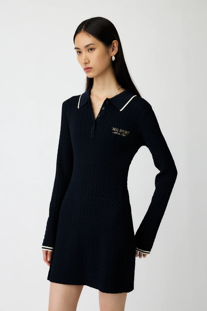 LOGO CABLE KNIT MINI DRESS - Image 10
