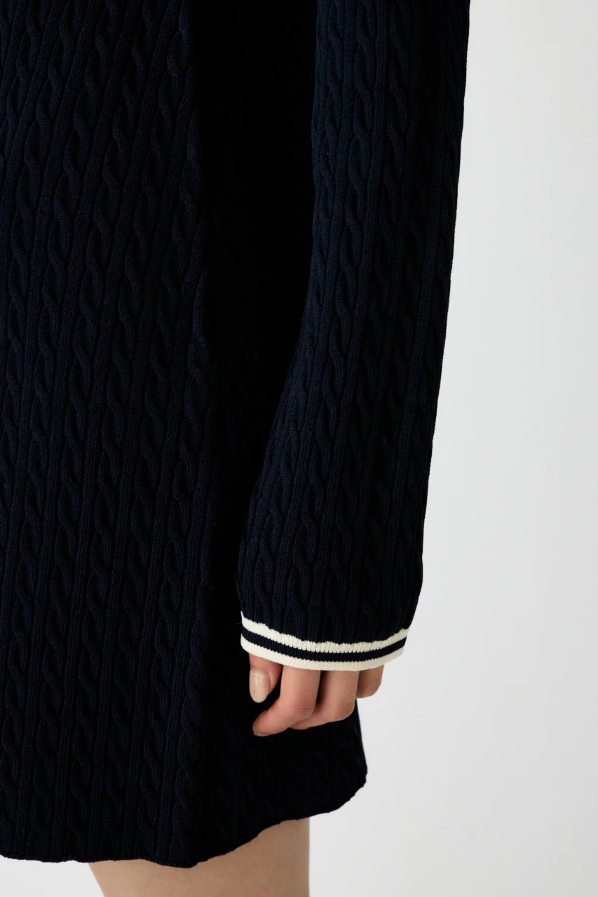 LOGO CABLE KNIT MINI DRESS - Image 8