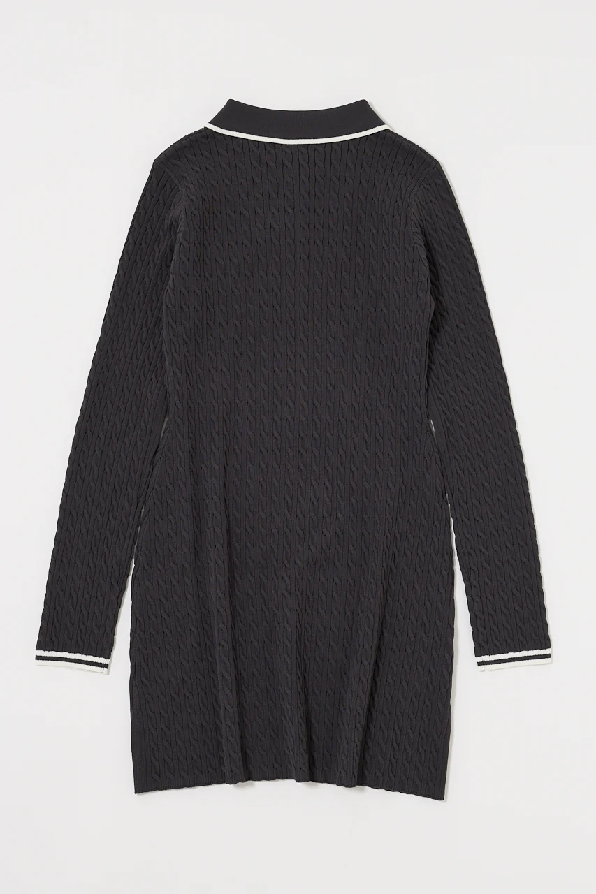 LOGO CABLE KNIT MINI DRESS - Image 2