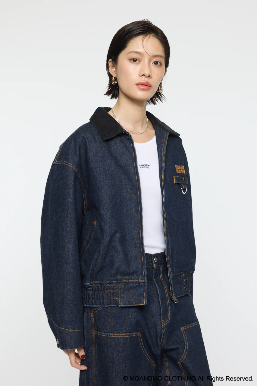 MOANDMO DENIM PADDED JACKET - Image 5
