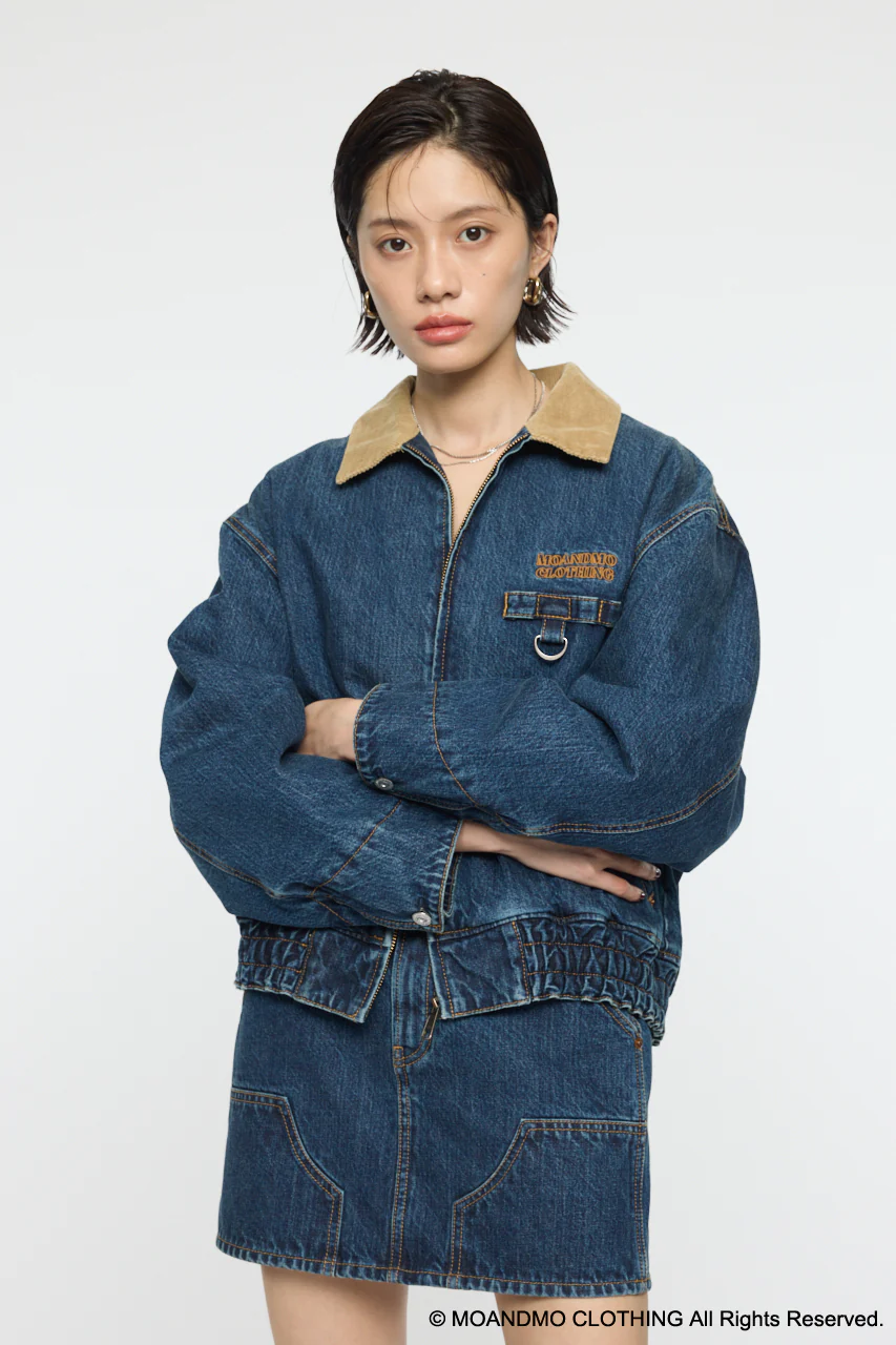 MOANDMO DENIM PADDED JACKET - Image 12