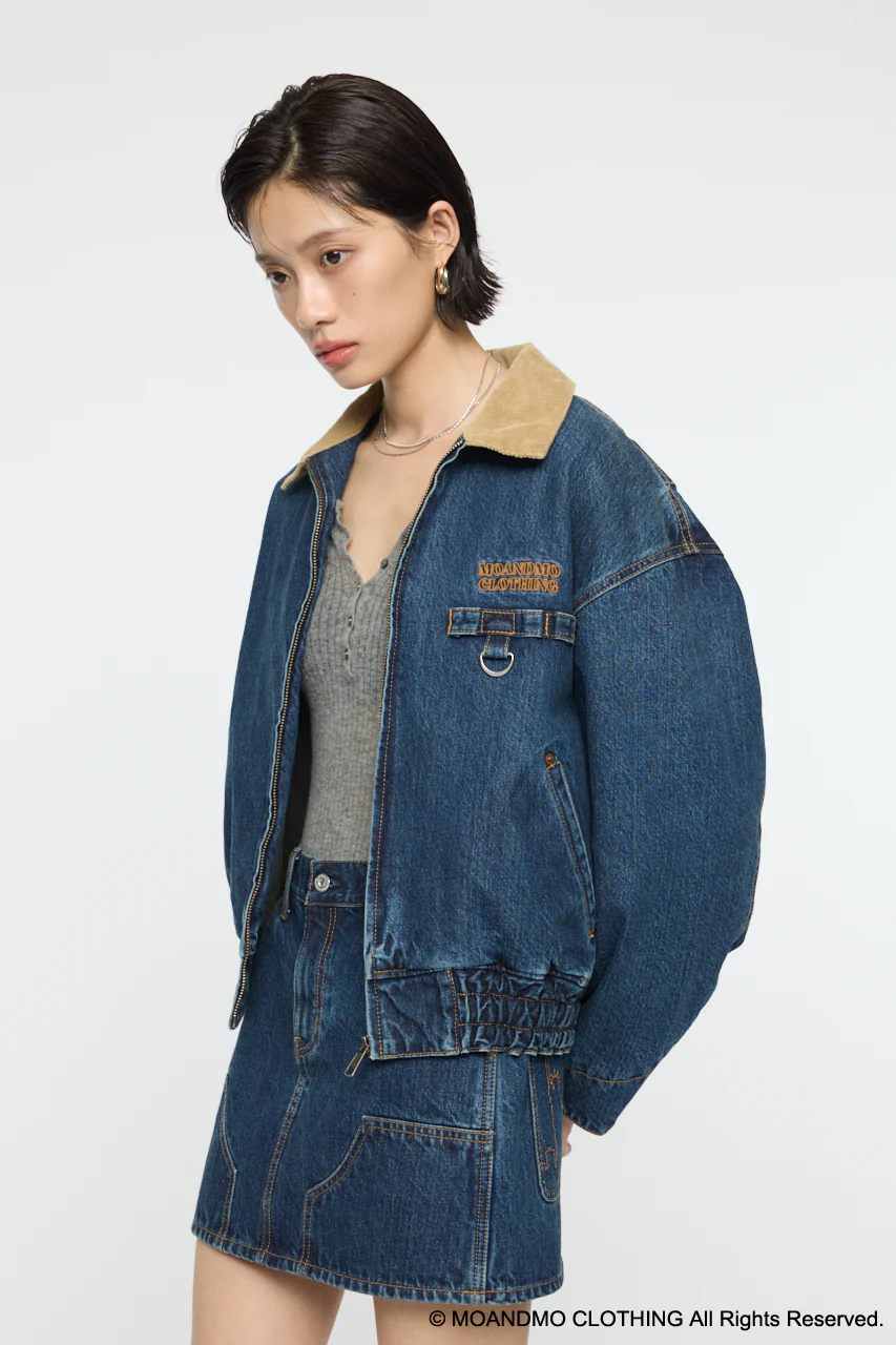MOANDMO DENIM PADDED JACKET - Image 13