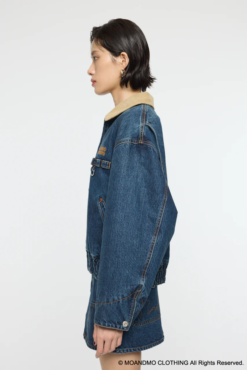 MOANDMO DENIM PADDED JACKET - Image 4