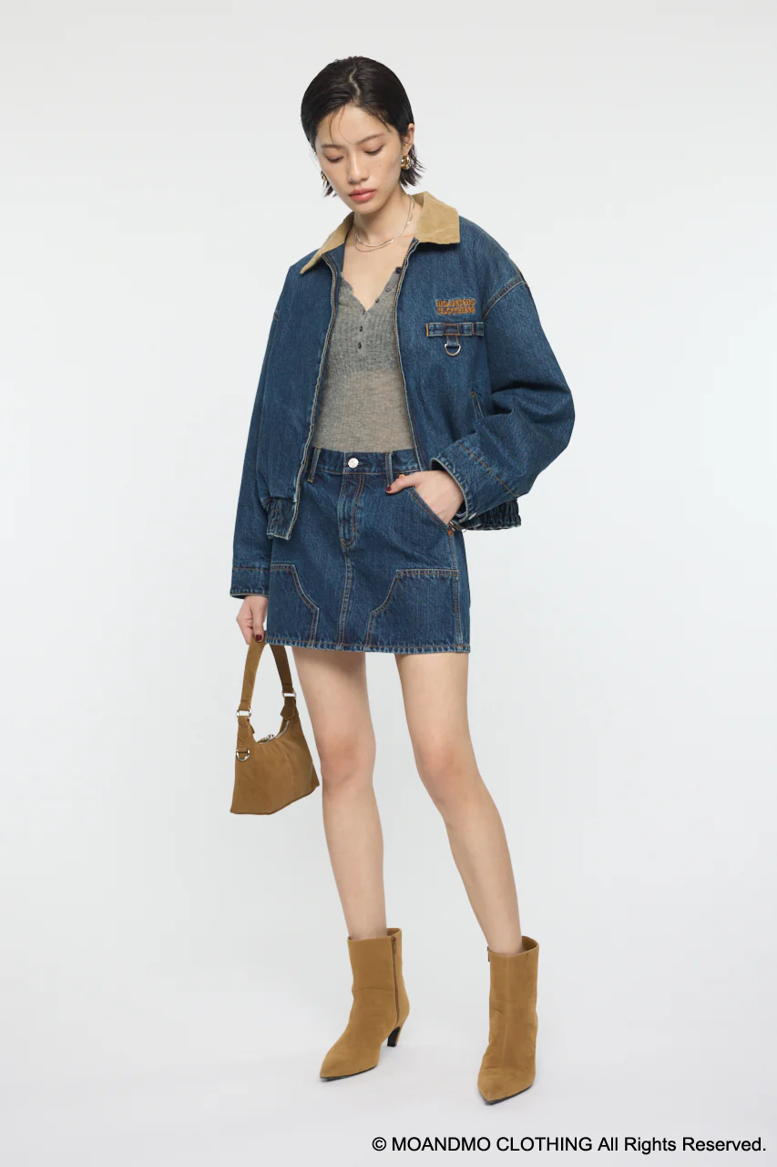 MOANDMO DENIM PADDED JACKET - Image 5