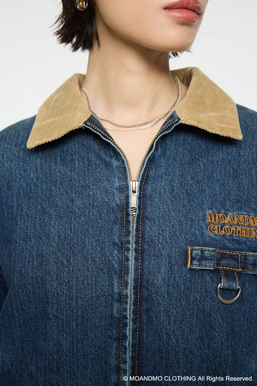 MOANDMO DENIM PADDED JACKET - Image 6